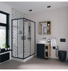 Душевой уголок Niagara Nova NG-6810-08 BLACK 120x80, прямоугольный, черный