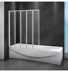 Шторка на ванну Cezares Relax V-5-120/140-C-Bi стекло прозрачное