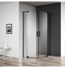 Душевой уголок Cezares Slider R 2 90/100 C NERO профиль черный, стекло прозрачное