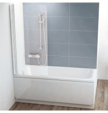 Шторка на ванну Ravak CVS1-80 L Transparent, профиль белый