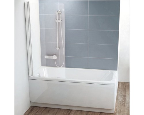 Шторка на ванну Ravak CVS1-80 L Transparent, профиль белый