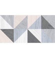 Плитка настенная Laparet Village матовая 25x50 голубой микс