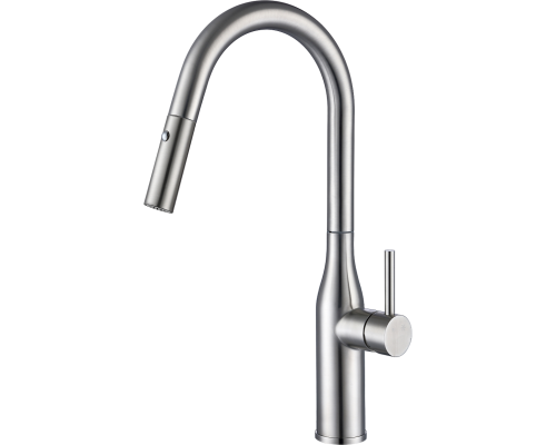 Смеситель для кухни Gappo G4398-45 с выдвижным изливом, сатин
