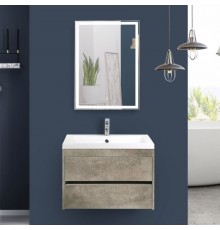 Мебель для ванной комнаты Art Max Family 75, подвесная, Cemento Veneto