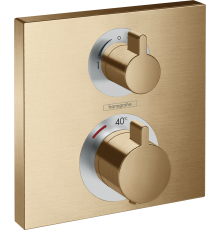 Термостатический смеситель Hansgrohe Ecostat Square 15714140 для душа, шлифованная бронза