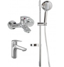 Комплект для ванной Jacob Delafon Elite E32911RU-CP 3 в 1 два смесителя + душевой гарнитур