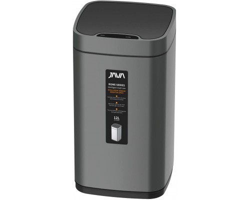 Мусорное ведро Java S-883-12Q 12 л, графит