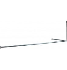 Карниз для ванны IDDIS 180x90 см, угловой, хром глянцевый