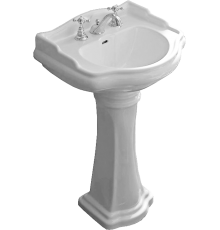 Раковина Kerasan Retro 104501D 55 см, 3 отв., пьедесталом