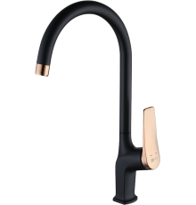 Смеситель для кухни Lemark Bronx LM3705BLR черный/золото