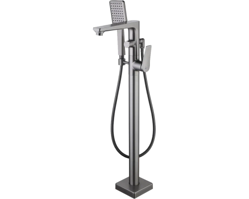 Напольный смеситель для ванны с душем Lemark Bronx LM3744GM графит