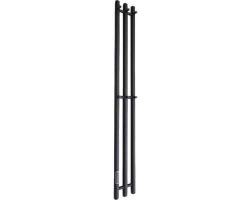Полотенцесушитель электрический Маргроид Inaro 120х12 L, с крючками, черный матовый