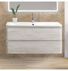Тумба с раковиной BelBagno Albano 80 подвесная, rovere vintage bianco