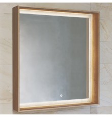 Зеркало Raval Frame 75 дуб трюфель, с подсветкой и полкой