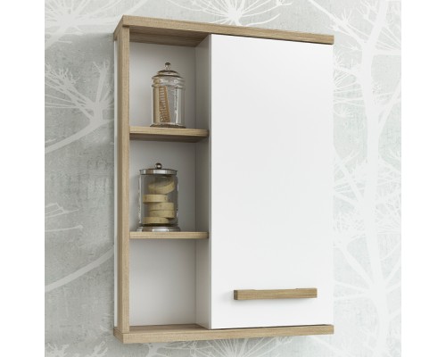 Шкаф Sanflor Ингрид 50, белый матовый, швейцарский вяз