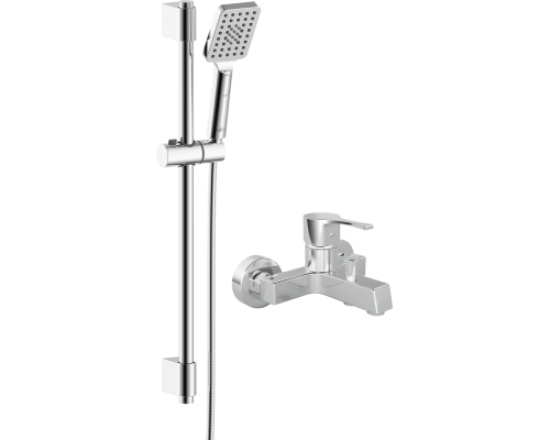 Смеситель для ванны с душем MEGA Sun MG-SUN01 + Душевой гарнитур Rossinka AC-27