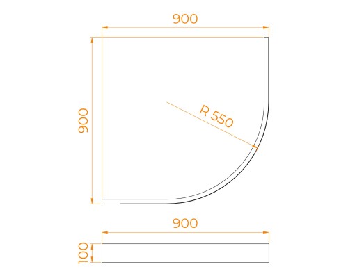 Экран для душевого поддона RGW NG-31  900x900