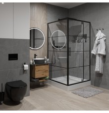 Душевой уголок Niagara Nova NG-0290-08 BLACK 90x90, квадратный, черный