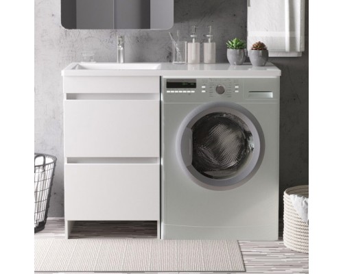Тумба с раковиной Orange Sistema 110 L с ящиками, под стиральную машину