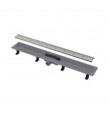 Водоотводящий желоб AlcaPlast с порогами для перфорированной решетки APZ10 750 мм (APZ10-750M)