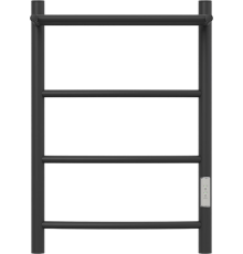 Полотенцесушитель электрический Point Афина PN04846PB 40х60, черный, с полкой