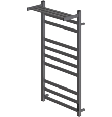 Полотенцесушитель электрический Point Меркурий PN83850PGR 50х100 с полкой, графит