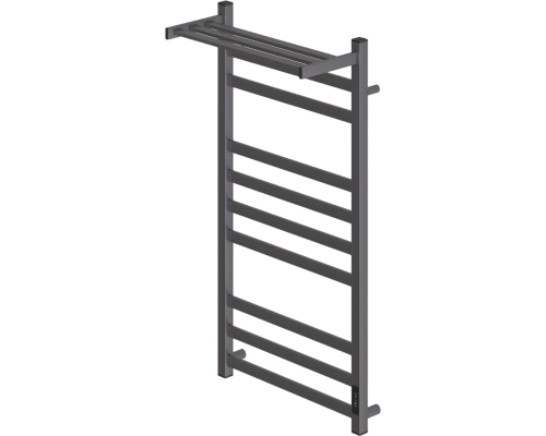 Полотенцесушитель электрический Point Меркурий PN83850PGR 50х100 с полкой, графит