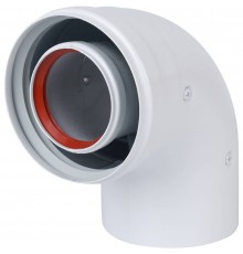 Отвод Baxi KHG (New) DN 60/100 коаксиальный 90 (трубопровод), без муфты KHG71410151- (KHG71410151-)