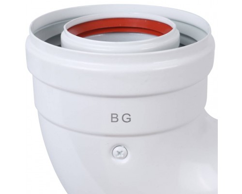 Отвод Baxi KHG (New) DN 60/100 коаксиальный 90 (трубопровод), без муфты KHG71410151- (KHG71410151-)