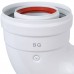 Отвод Baxi KHG (New) DN 60/100 коаксиальный 90 (трубопровод), без муфты KHG71410151- (KHG71410151-)