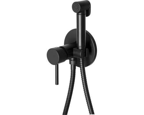 Гигиенический душ Remer X Style X65W со смесителем, С ВНУТРЕННЕЙ ЧАСТЬЮ, чёрный матовый