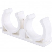 Двойное крепление Kalde d=32 для полипропиленовых труб под сварку (цвет белый) (3592-bck-323400)
