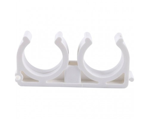 Двойное крепление Kalde d=32 для полипропиленовых труб под сварку (цвет белый) (3592-bck-323400)