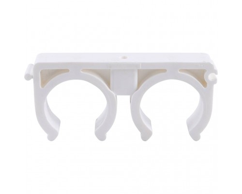 Двойное крепление Kalde d=32 для полипропиленовых труб под сварку (цвет белый) (3592-bck-323400)