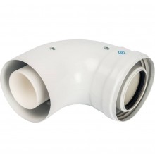 Конденсационное колено STOUT 90°/ адаптер 90° DN60/100 м/п PP-FE (совместим. с Baxi,Viessmann) SCA-8610-210090 (SCA-8610-210090)