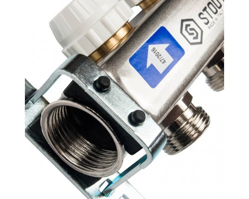 Коллектор из нержавеющей стали STOUT с расходомерами 2 вых. SMS 0917 000002 (SMS 0917 000002)