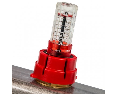 Коллектор из нержавеющей стали STOUT с расходомерами 2 вых. SMS 0917 000002 (SMS 0917 000002)