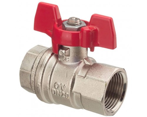Кран шаровой OVENTROP Optibal шаровой кран, маховик из алюминия, ВР 1 (1076108)