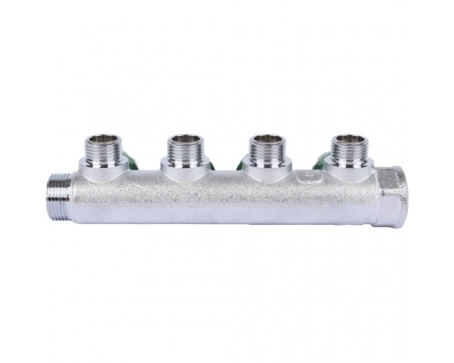 Коллектор регулирующий STOUT 3/4, 4 отвода 1/2  плоское уплотнение (SMB-6849-341204)