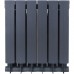 Радиатор биметаллический Global STYLE PLUS 500 6 секции боковое подключение (цвет cod.07 grigio scuro opaco mettalizzato 2748 (черный)) 155262 (155262)