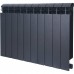 Радиатор биметаллический Global STYLE PLUS 500 10 секции боковое подключение (цвет cod.07 grigio scuro opaco mettalizzato 2748 (черный)) 155265 (155265)