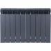 Радиатор биметаллический Global STYLE PLUS 500 10 секции боковое подключение (цвет cod.07 grigio scuro opaco mettalizzato 2748 (черный)) 155265 (155265)