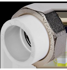 Муфта комбинированная Pro Aqua d=32-3/4 PP-R разъемная (американка) ВР Белая (PA20016)