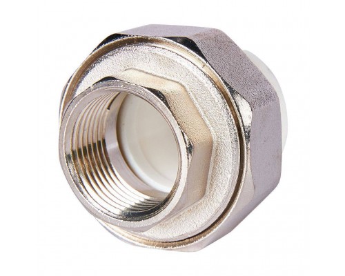 Муфта комбинированная Pro Aqua d=25-3/4 PP-R разъемная (американка) УСИЛЕННАЯ ВР Белая (PA20014S) Муфта комбинированная Pro Aqua d=25-3/4 PP-R разъемная (американка) УСИЛЕННАЯ ВР Белая (PA20014S)