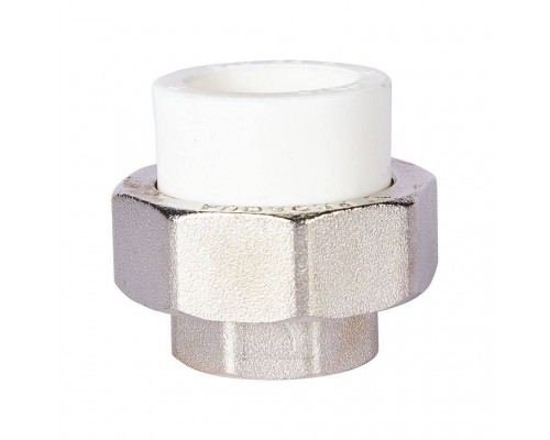 Муфта комбинированная Pro Aqua d=25-3/4 PP-R разъемная (американка) УСИЛЕННАЯ ВР Белая (PA20014S) Муфта комбинированная Pro Aqua d=25-3/4 PP-R разъемная (американка) УСИЛЕННАЯ ВР Белая (PA20014S)