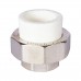 Муфта комбинированная Pro Aqua d=25-3/4 PP-R разъемная (американка) УСИЛЕННАЯ ВР Белая (PA20014S)