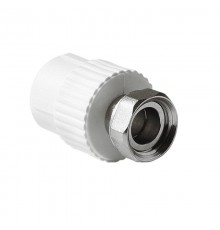 Муфта Pro Aqua d=25-1 PP-R с накидной гайкой Белая (PA29015)