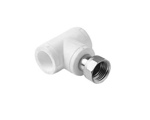 Тройник Pro Aqua d=20-1/2 PP-R с накидной гайкой Белый (PA29108)