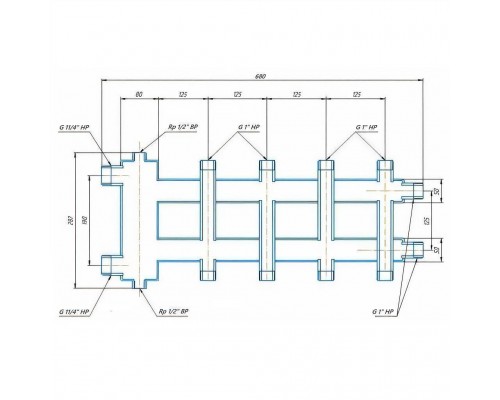 ROMMER RDG-0060-024025 ROMMER Коллектор (дублер компакт) с гидроразделителем на 2+2+1 контура до 60 кВт (RDG-0060-024025) ROMMER RDG-0060-024025 ROMMER Коллектор (дублер компакт) с гидроразделителем на 2+2+1 контура до 60 кВт (RDG-0060-024025)