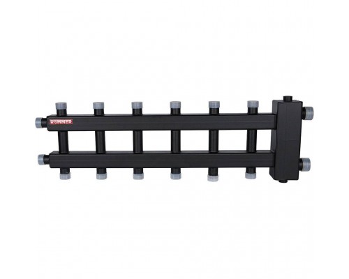 ROMMER RDG-0060-024037 ROMMER Коллектор (дублер компакт) с гидроразделителем на 3+3+1 контура  до 60 кВт (RDG-0060-024037)